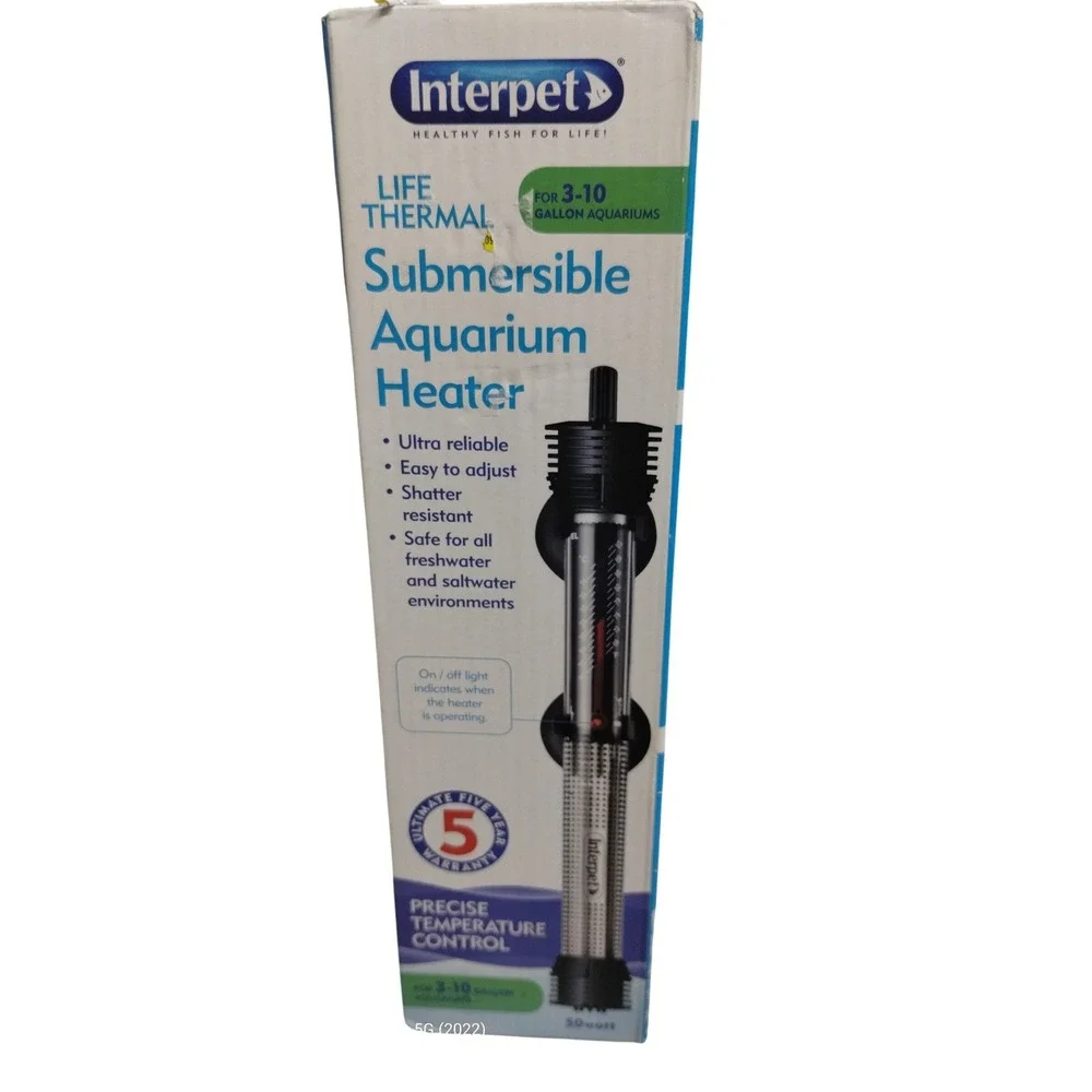 Interpet Submersible‎ Aquarium Heater 50W 3–10 Gallon Adjustable